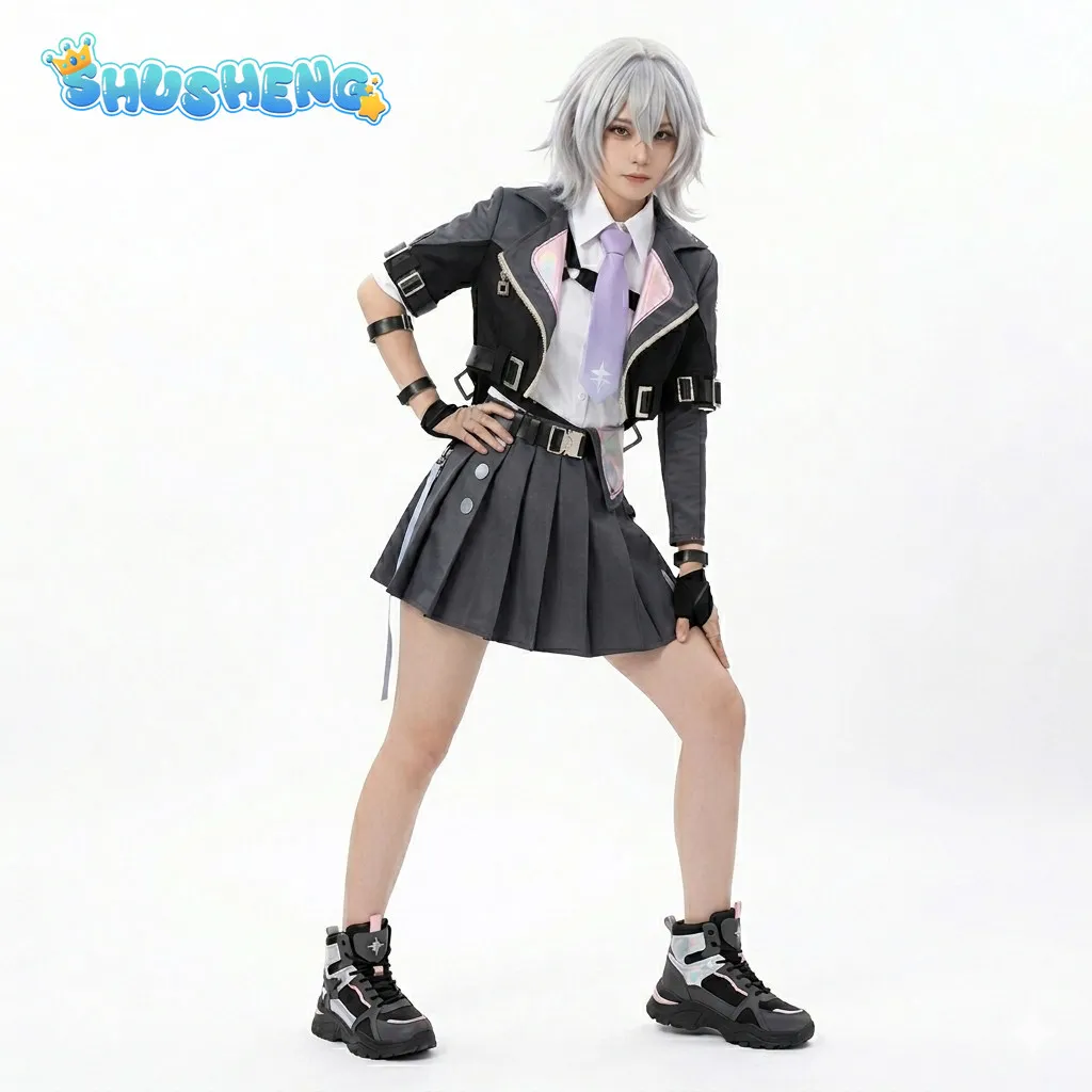

Neverness to Everness NTE Zero Woman Cosplay Costume Halloween Carnival New Girl Cute JK skirt Coat Gloves Shirt Tie belt Set