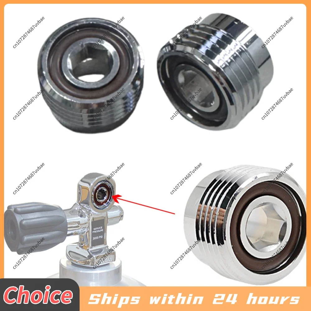 Din To Yoke Cylinder Tank Insert Valve Adaptor Converter Insert Tanks Valves Adaptor Scuba Diving Tank Valve for Water Sports
