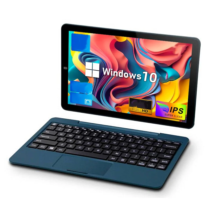 

64 Bit 10.1 '' Windows 10 Tablet PC With Keyboard 4GBRAM 32G ROM S12 Z8300 CPU 1280 x 800 IPS Quad Core WIFI USB 3.0