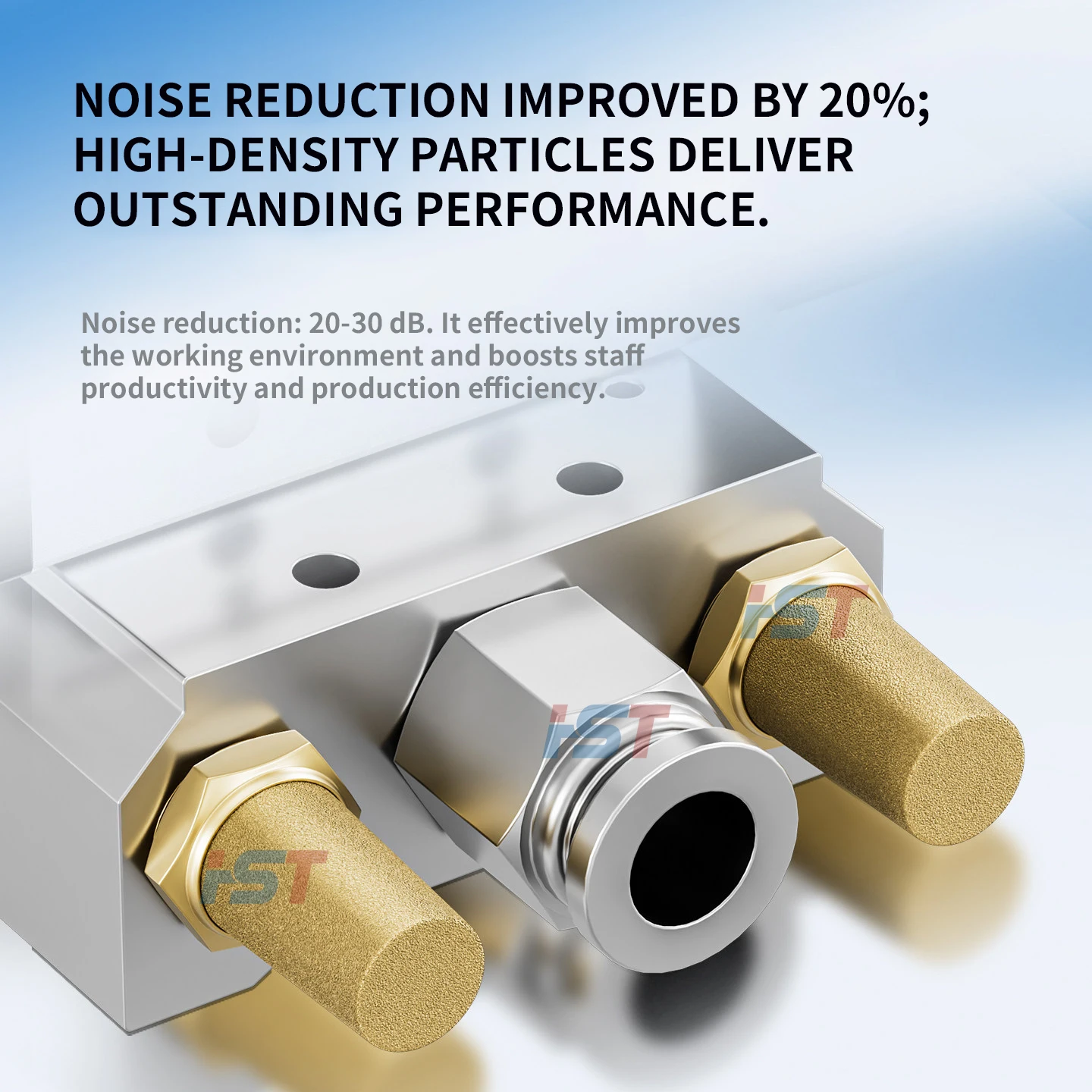 HST Plastic Pneumatic Muffler, Noise Reducer for Vacuum Generator and Cylinder Exhaust, G1/8 G1/4 G3/8 G1/2 Port Air Fitting