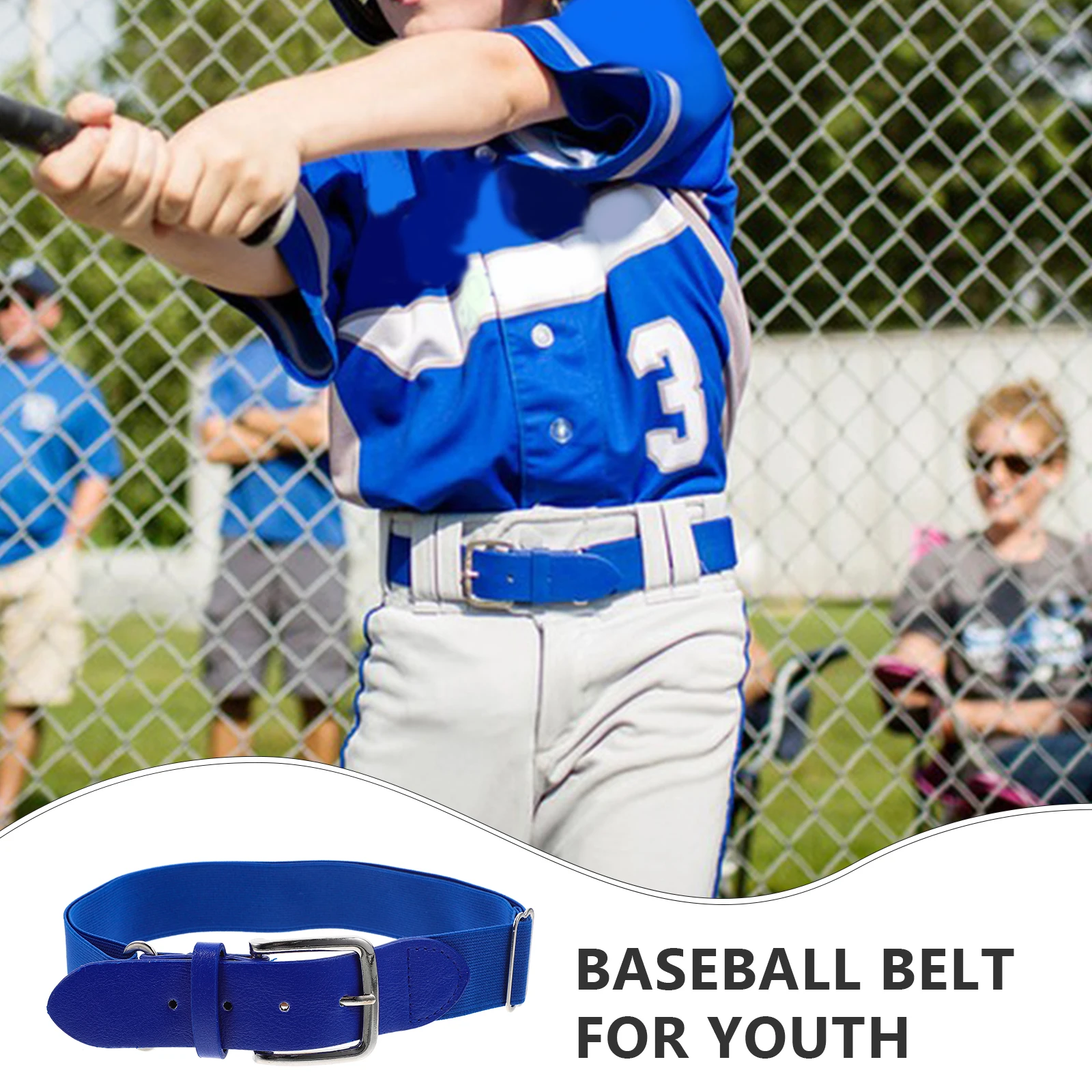 

Elastic Baseball Belt Adjustable Size Lightweight Imitation Sports Belt Rust Resistant Sliding Regulator for Men Women