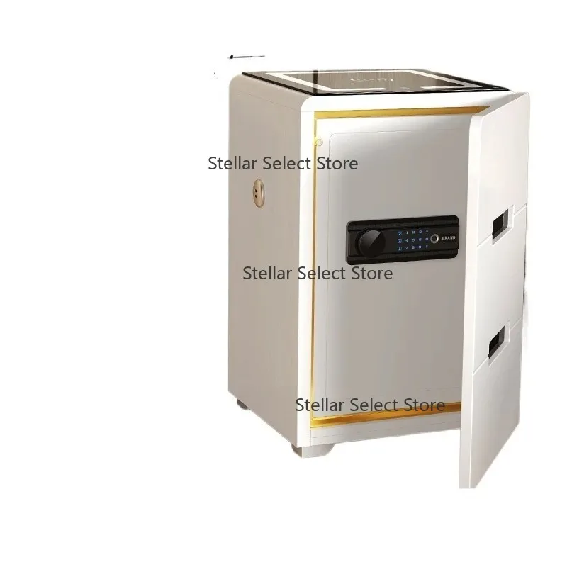 

Bedside with safe integrated cabinet, bedside fingerprint password box 65cm all-steel anti-theft safe