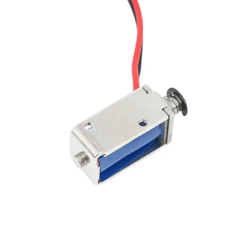 Mini Push-Pull Frame Solenoid Electromagnet DC 3V 5V 12V 4mm Stroke Low Power Consumption for DIY Electronics Projects