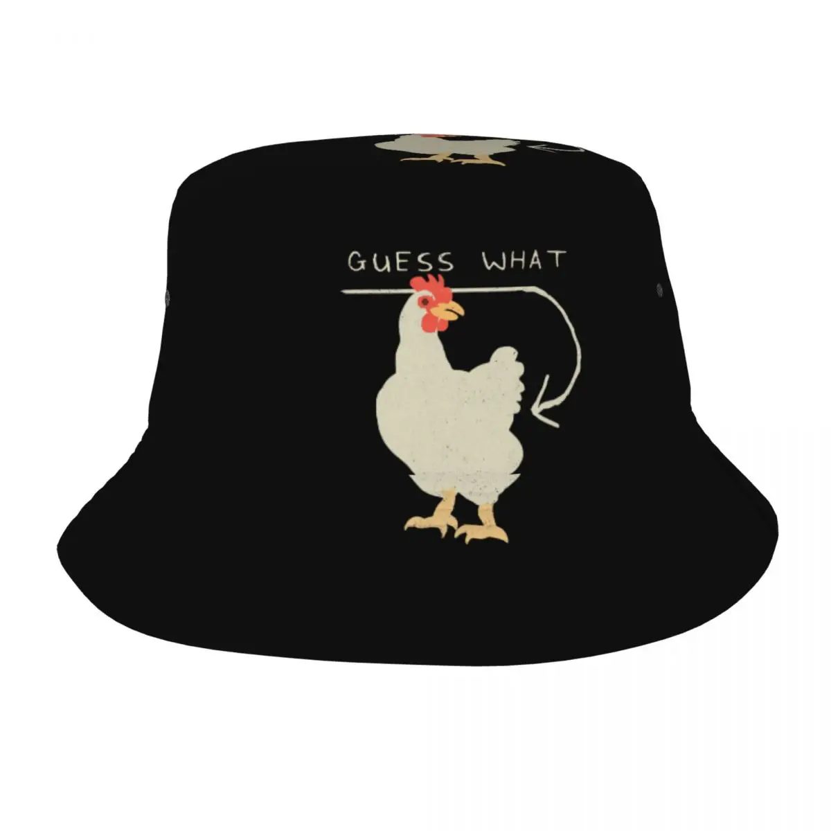 Fun Chicken Butt Funny Happy Hen Bucket Hats for Woman Beach Field Hat Stylish Lightweight for Vacation Fishing Caps Session Hat