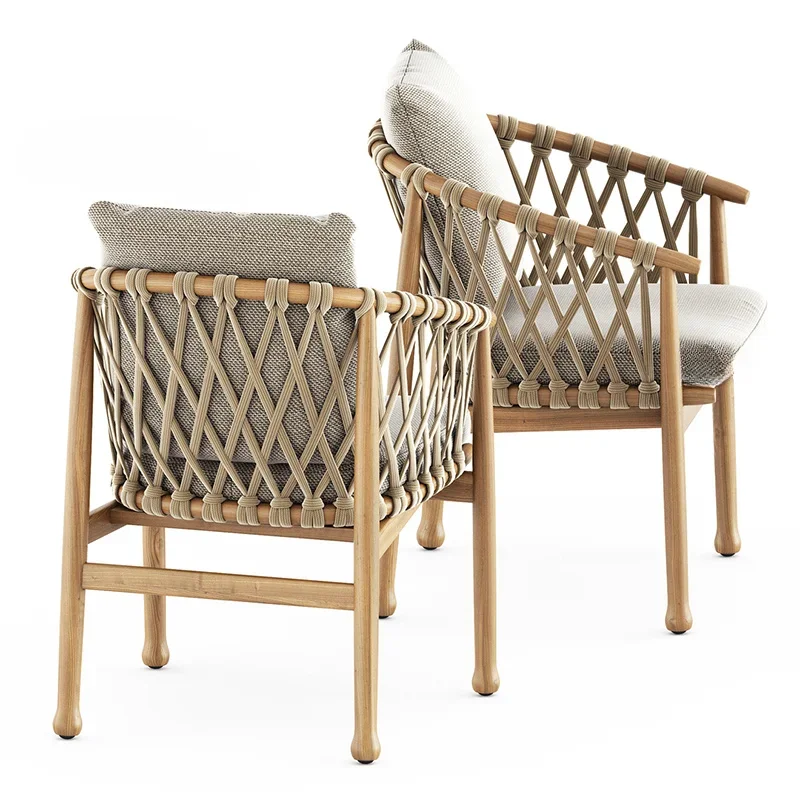 

'Outdoor Furniture Patio Chair Table Set Wooden Dinning Aluminum Restaurant Rope Teak Wood Outdoor Garden Chair