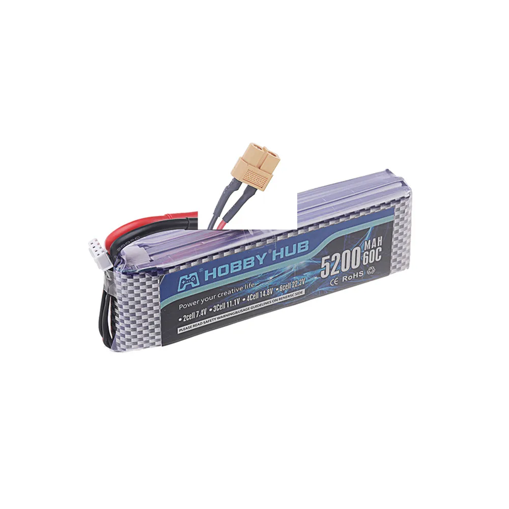 2 S/3 S/4 S/6 S 7.4 v 11.1 v 14.8 v 22.2 v 5200 mah Lipo Batterij 60C Voor RC Speelgoed Auto Vrachtwagen Boten Drone Helikopter Onderdelen Met XT60 T Deans