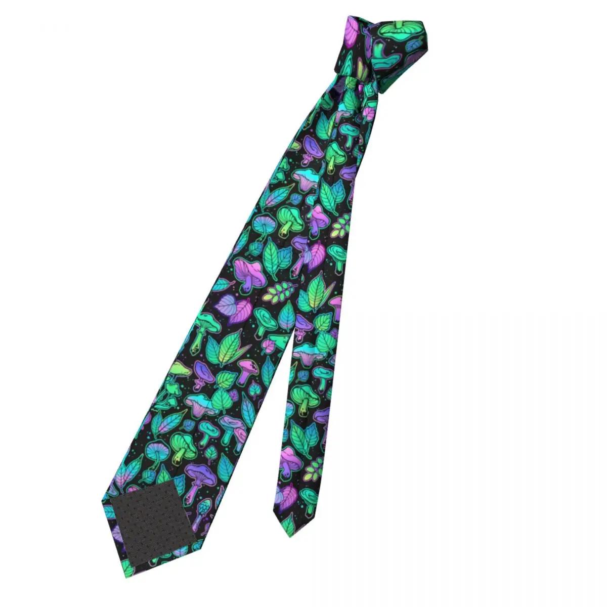 Mushrooms And Plant Leaves Necktie Men Women Polyester 8 cm Neck Tie for Mens Slim Wide Accessories Gravatas Office