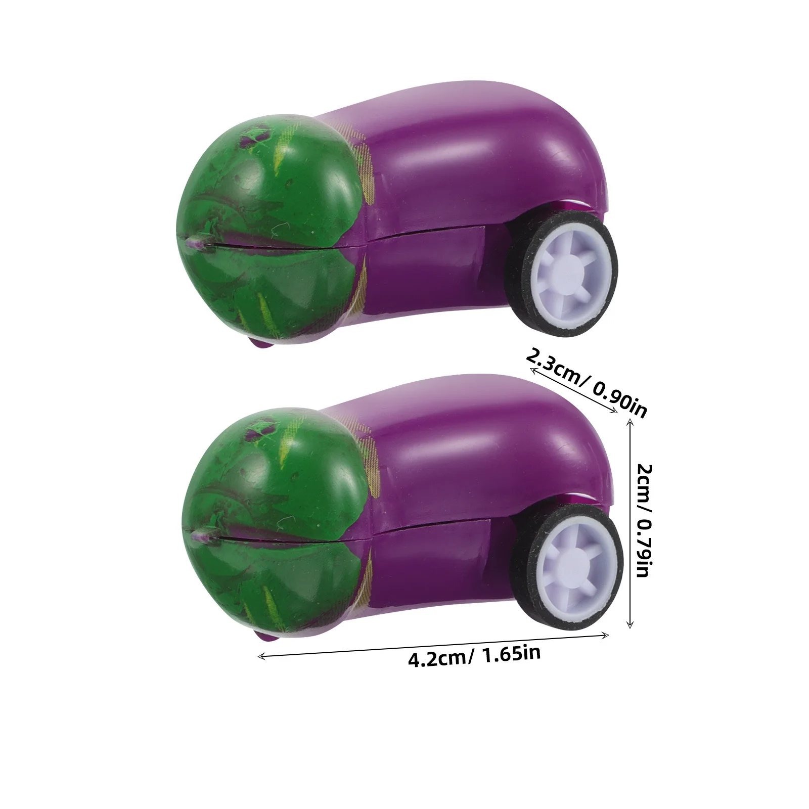 15 قطعة سيارة صغيرة على شكل باذنجان تعمل بالسحب للخلف، مركبات للأطفال تعمل بالاحتكاك، لوازم حفلات محمولة، لعبة على شكل باذنجان