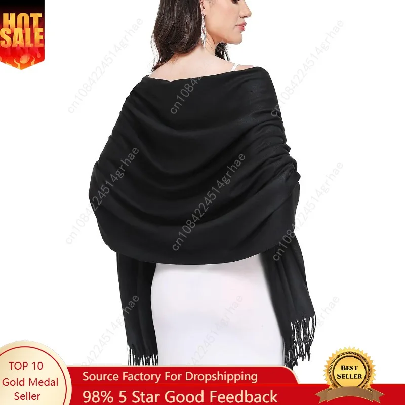 

Pashmina Shawl and Wraps for Evening Dresses Resemble Cashmere Scarf for Women Wedding Winter Warm Shawls