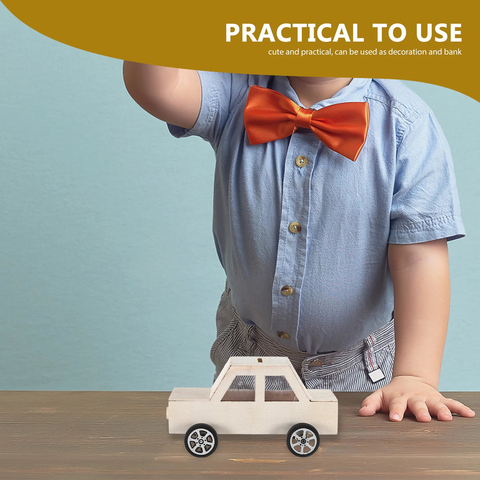 2個 DIY 木製車型貯金箱 クラフトキット 未塗装 塗装可能 コイン収納ボックス 子供 大人向け 木製マネーボックス