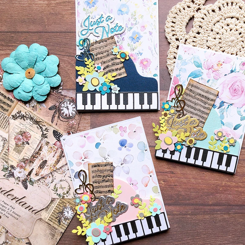 Panalisacraft Instrument Music Piano Cutting Dies Stencils DIY Scrapbooking/album Decorative Embossing DIY Paper Craft Cards