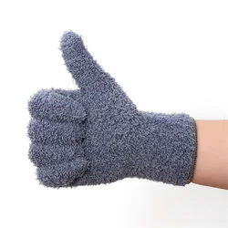 1 çift mikrofiber tozlama temizlik eldiveni Mitt arabalar pencere toz sökücü aracı kullanımlık temizlik eldiveni ev temizlik araçları için