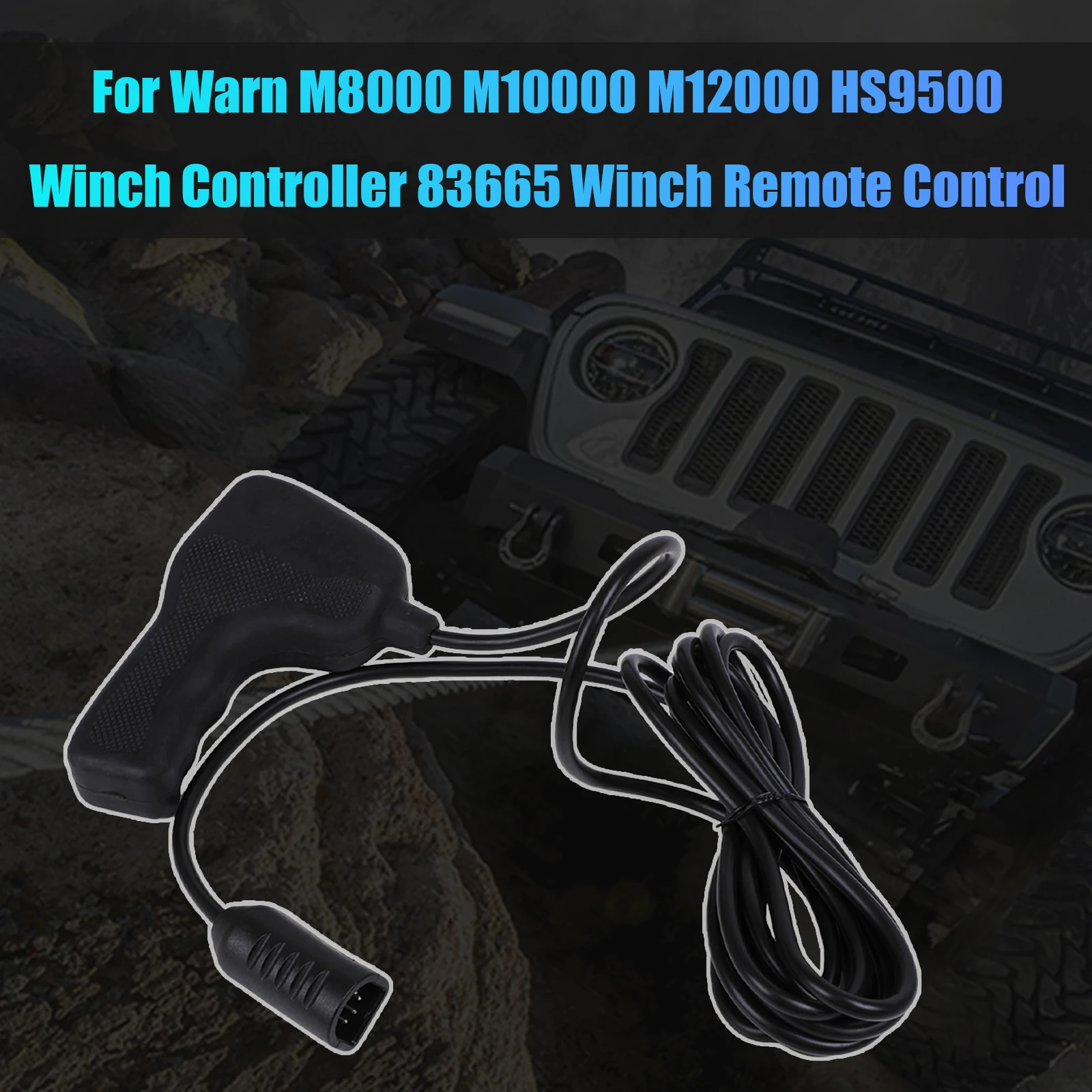 83665 Winch Remote Control, Compatible With Warn M8000 M10000 M12000 HS9500 Winch Controllers