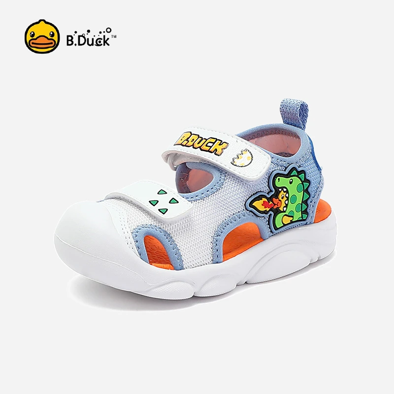 B.Duck Unisex Kids Summer Slide Sandals Toddler Anti-Slip Open Toe Adjustable Walking Beach Shower Shoes for Boys Girls