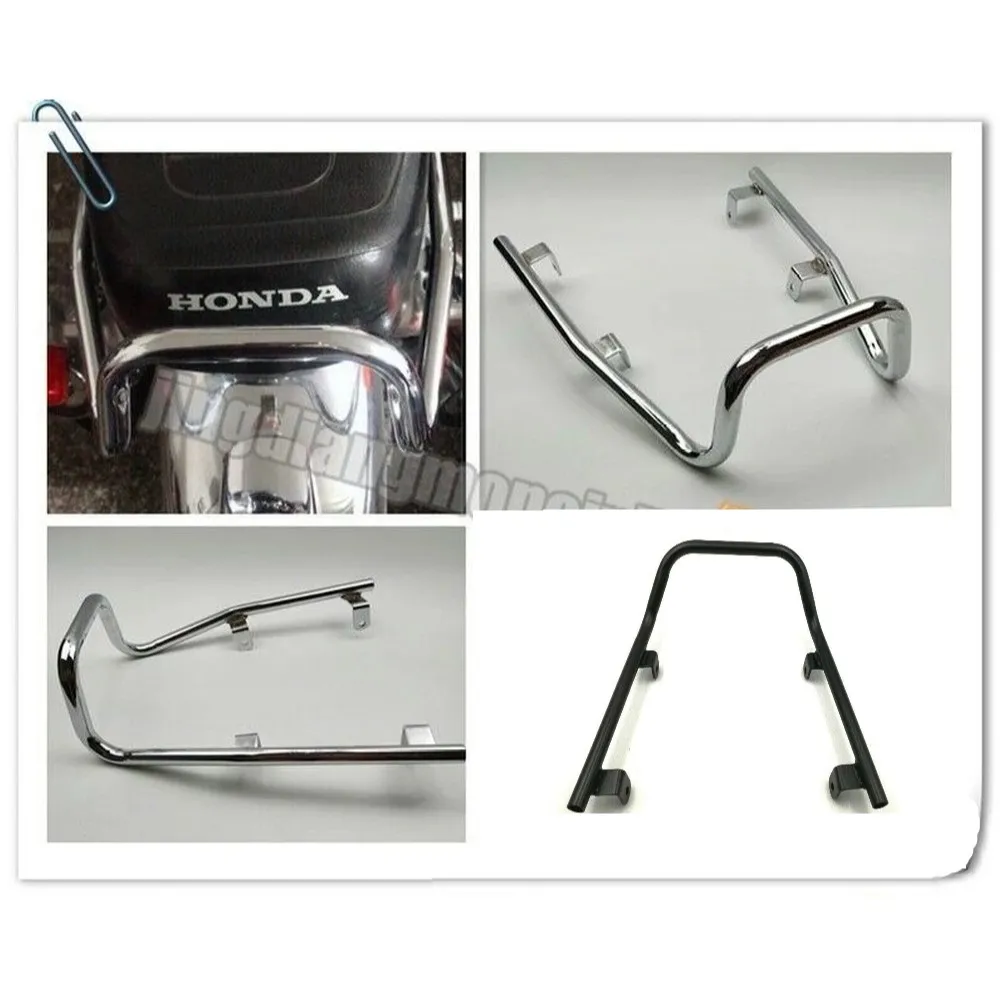 Rear Passenger Grab Handlebar Handrail Armrest for Honda CB400F CB400 FOUR CB1100 all year Chrome Black