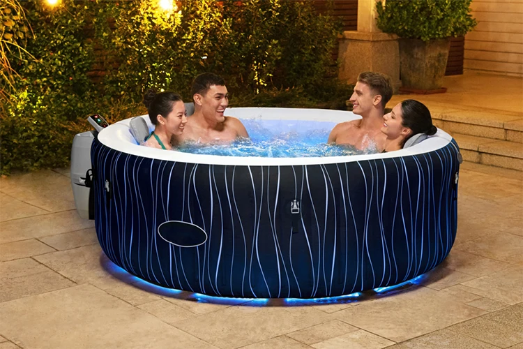 Coofull 2024 Bestway 60059 Spa Hollywood Luxe AirJet Inflatable Massage  Bathtub WHirlpool with LED Lights Hot Tub