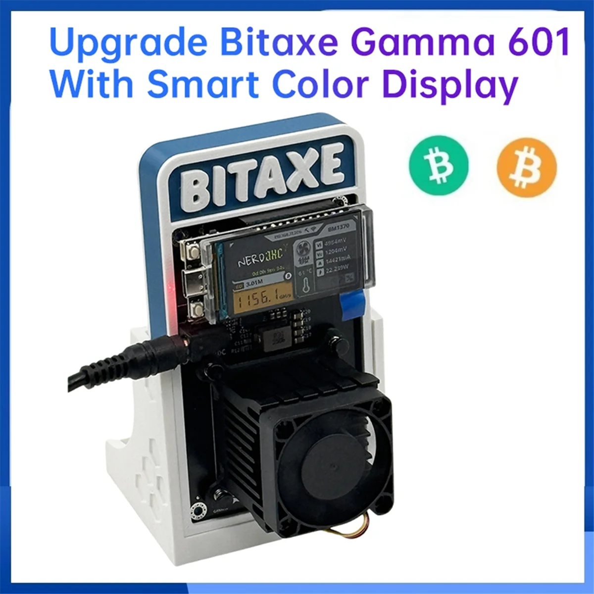 A49T Gamma 601 1200GH/S 1.2TH/S BTC Solo Miner 18-22W BM1370 Asic من Antminer S21 Pro Crypto Miner UK PLUG