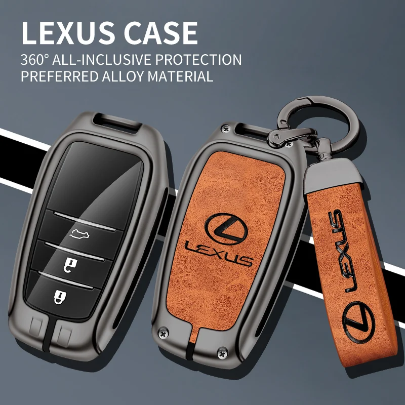 

Чехол для автомобильного ключа из цинкового сплава и кожи для Lexus LM300H, LM, RX300, RX350, RX400h, SC430, GX470, LS400, GS300, ES300, ES330, LX470, брелок