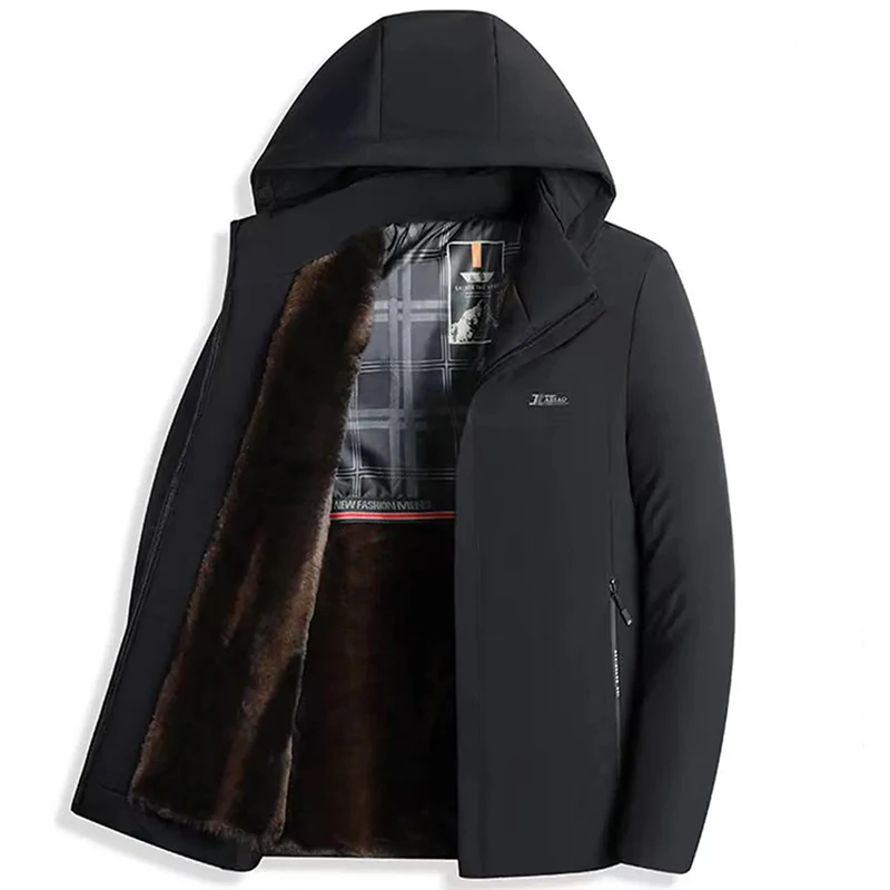 Men's Fashion Windbreaker Parka Coat Man Clothing Streetwear Windproof Casual Autumn Winter Warm Hombre Male Jacket for Outdoors