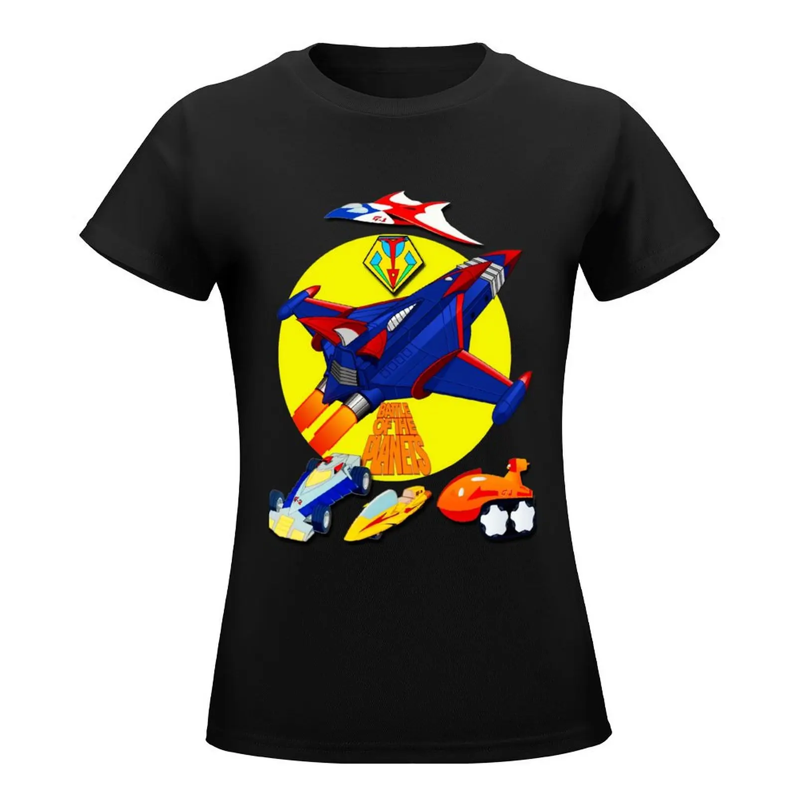 Battle of The Planets Gatchaman Vehicle Logo \t T-Shirt customs blacks Summer Women's clothing