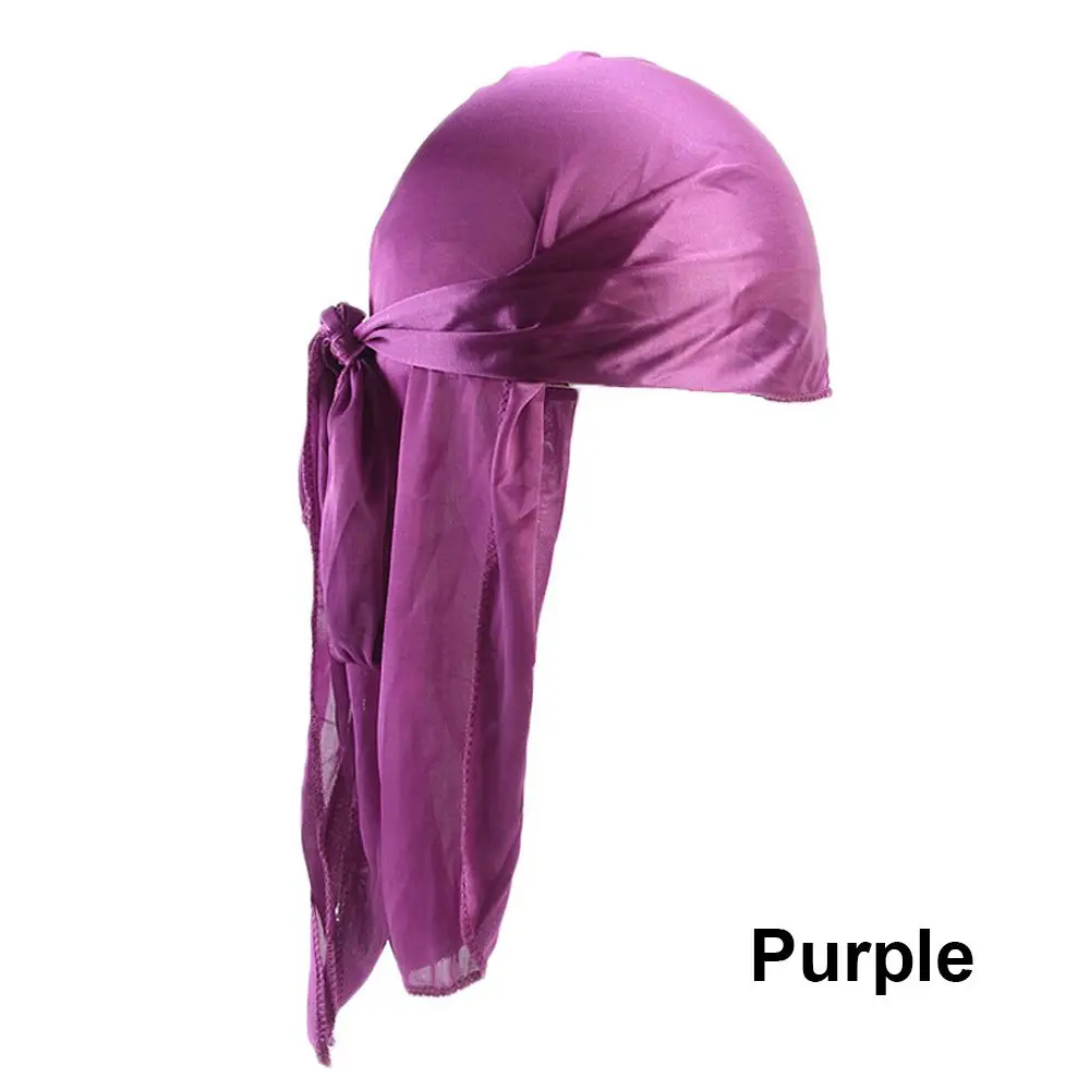 

Elastic Fashion Headwrap Cancer Head Scarf Pre-Tied Pirate Hat Bandana Turban Hijab Silk Durag