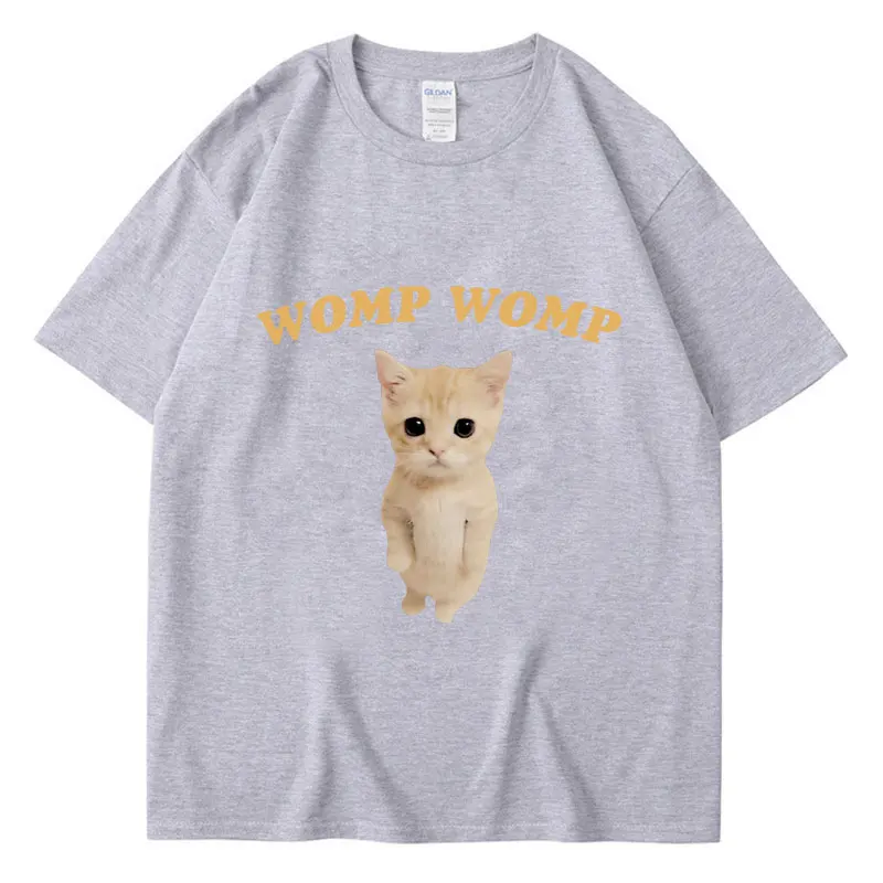 Womp Womp Funny El Gato Sad Crying Cat T Shirt Men Women Fashion Short Sleeve Oversized 100% Cotton Casual T-Shirts Streetwear