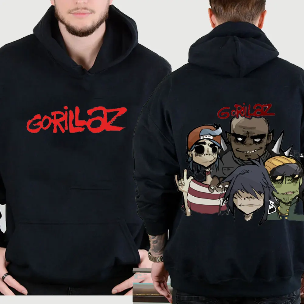 New in Hoodies & Sweatshirts Rock Band Gorillaz Print Hoodies Y2k Hoodie Hip Hop Oversized Harajuku Pullovers Unisex Clothing