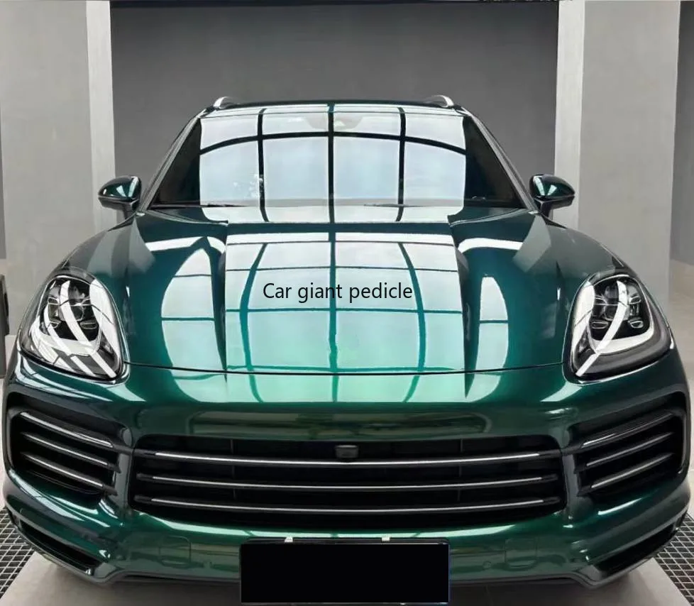 Gloss Metal Royal Green R Car Wrap Film Auto Plastic  Auto Plastic Assurance Air passage pattern Stickers Covering Foil 1.52x17M