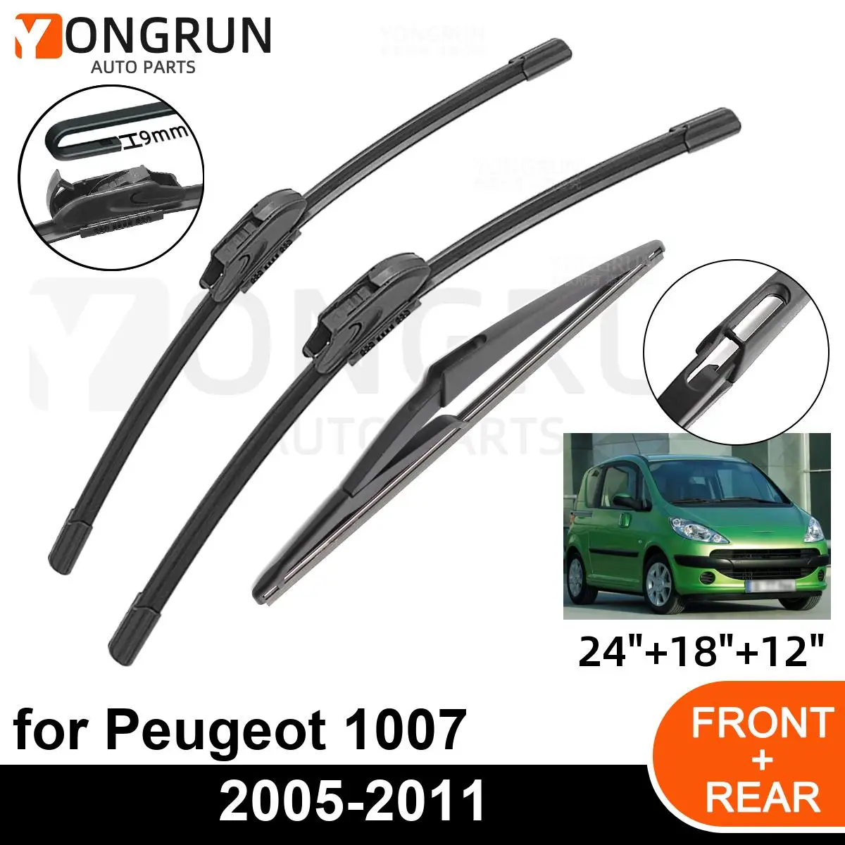 

Щетка стеклоочистителя для Peugeot 1007 2005-2011, 3 шт.