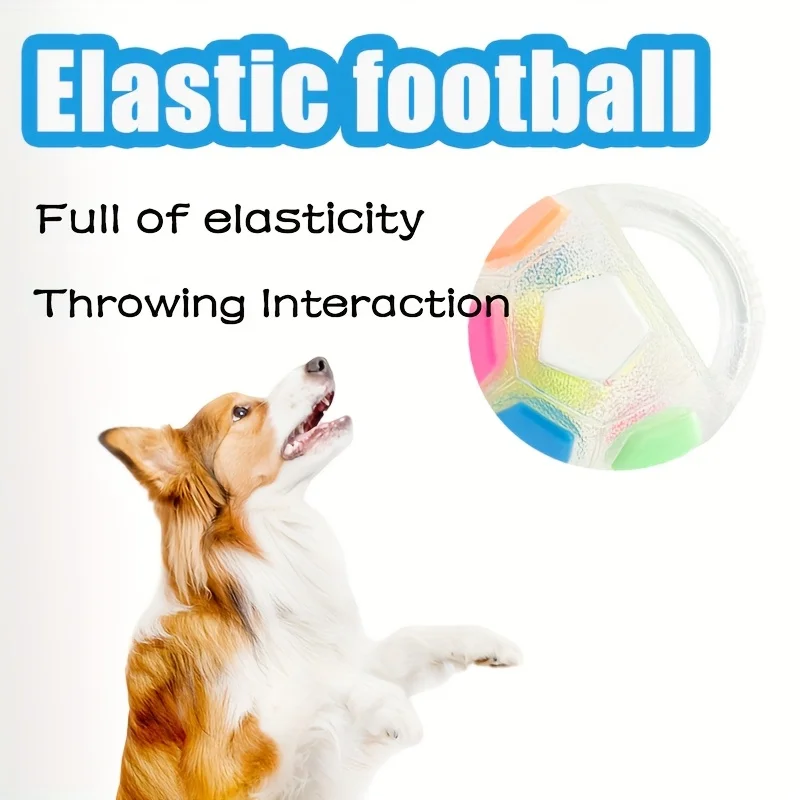 Fußball-Spielzeug für Haustiere mit Geräusch, Langlebiges TPR-Material, Hundespielzeug mit Tragegriff, Geeignet zum Werfen, Interaktives Haustierspielzeug – Detail 5