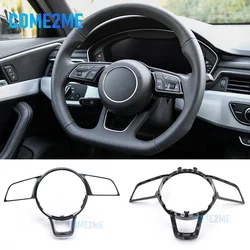Accesorios de coche para Audi A4, B9, A3, 8Y, marco negro, accesorios de montaje de volante