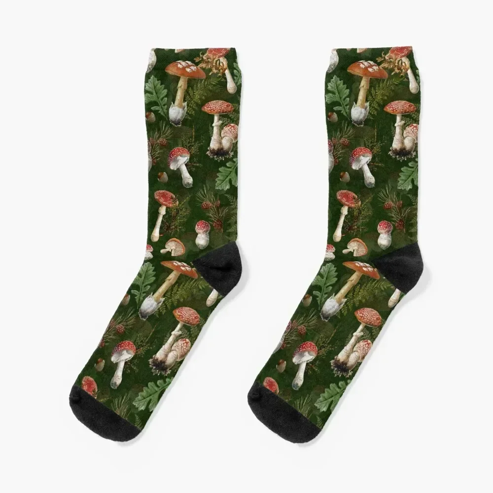 Beautiful Mushroom Kingdom Green Socks valentine gift ideas man aesthetic funny gift Woman Socks Men's