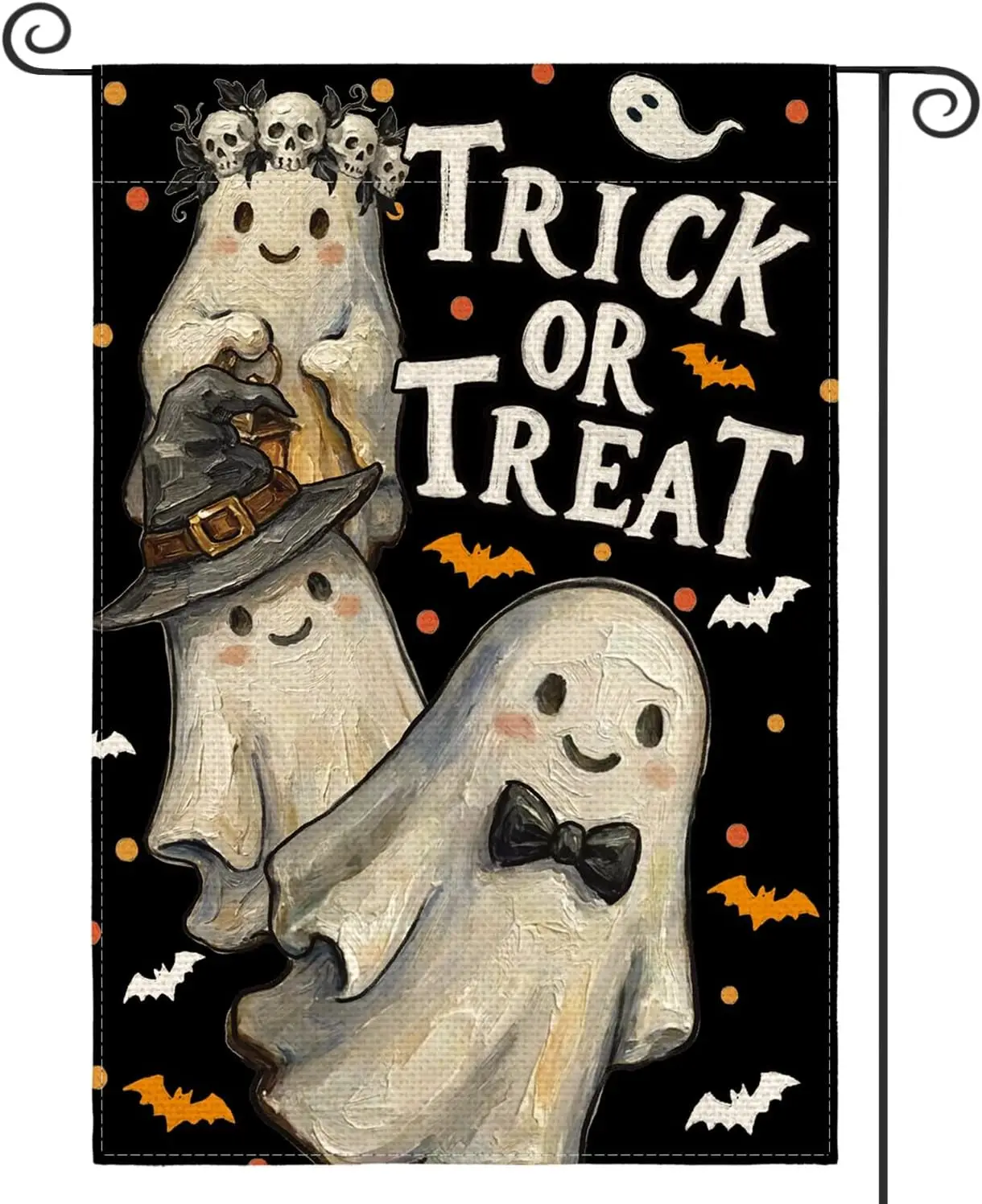 AVOIN colorlife Ghost Halloween for Outside Garden Flag 12x18 Inch | Double Sided, Weather & Fade Resistant, Yard Outdoo uui