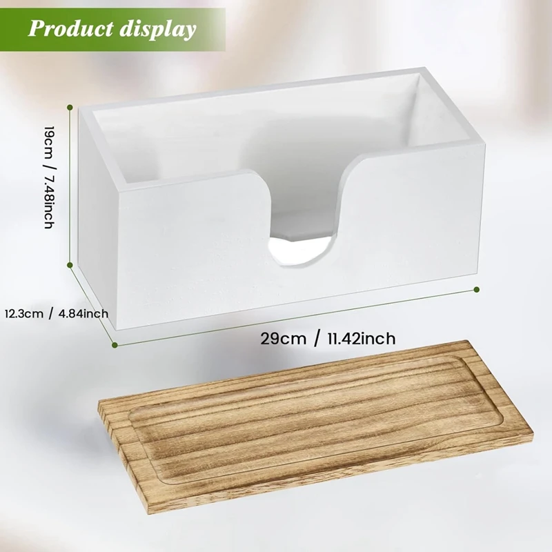 Distributeur d'essuie-tout en papier mural en bambou, porte-serviettes en papier plié avec couvercle, main à trois volets pour HOKitchen Office