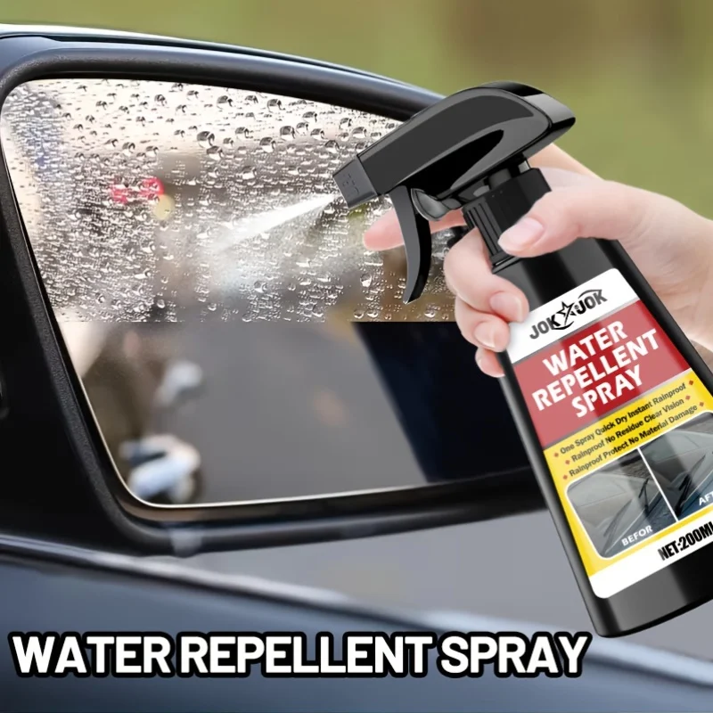 Waterproof Spray,Car Windshield Rearview Mirror Glas Raincoat,Nano Rainproof Coating,Safe Driving in Rain,Long-Lasting Polishing