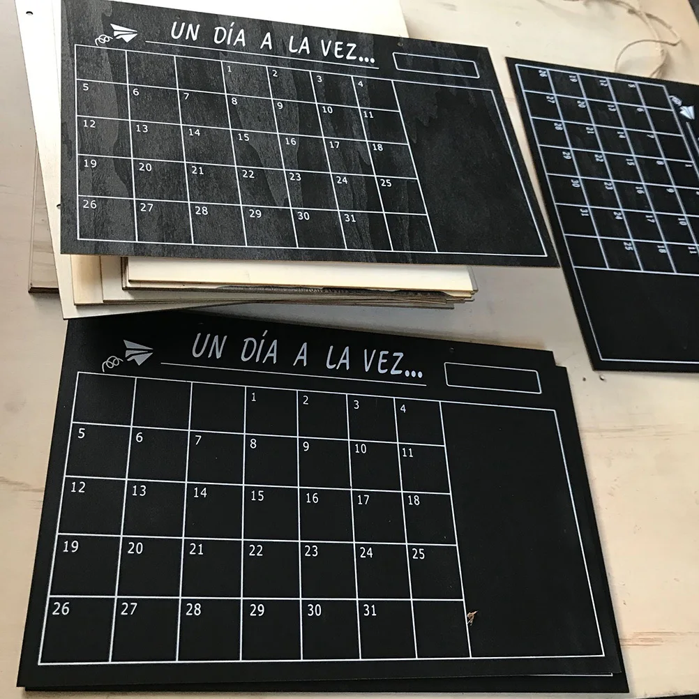 Monthly Dry Erase Calendar Board Organizer for Refrigerator Wall Black Planner Single Sided Magnetic