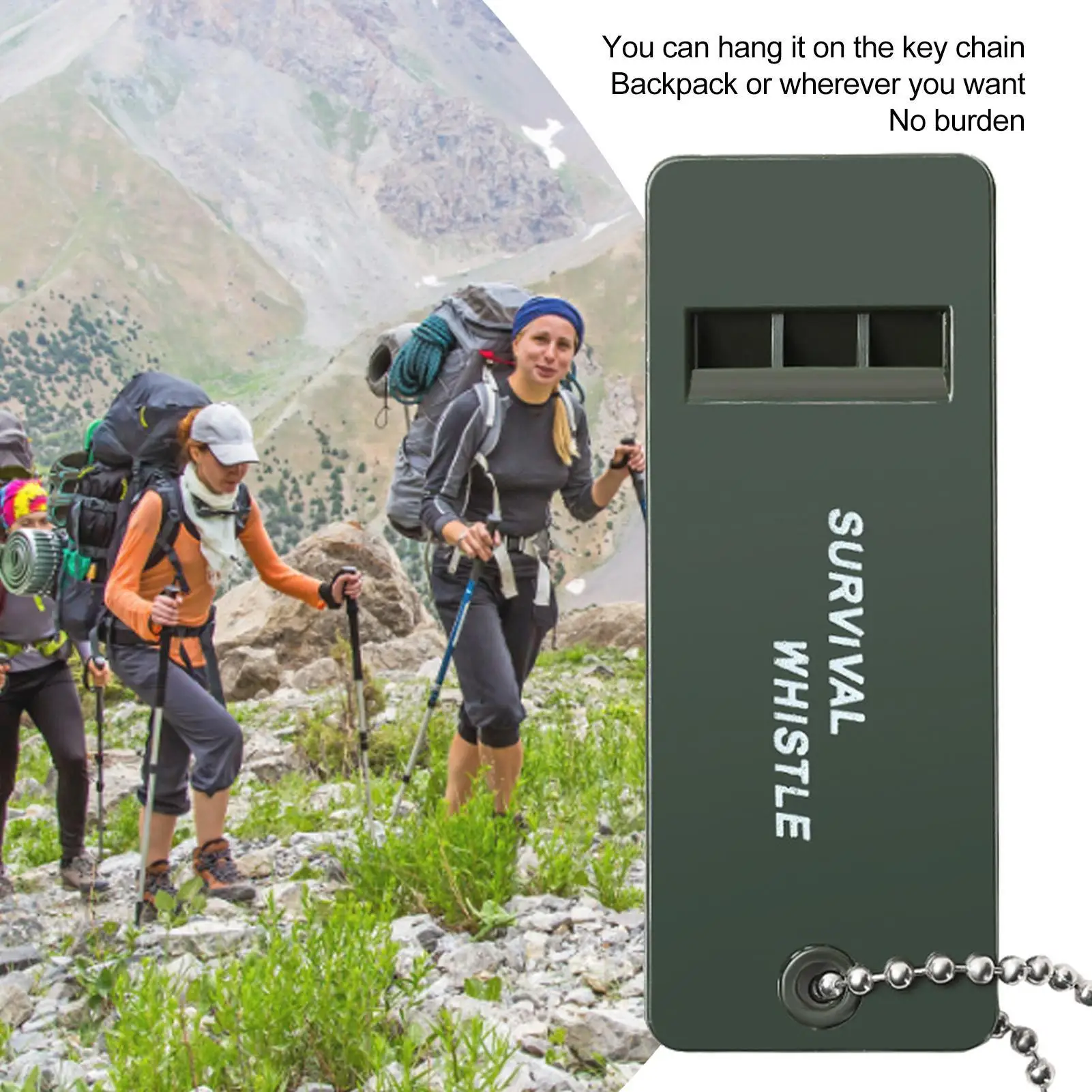High Decibel 3-Frequency Whistle Outdoor Emergency Survival Whistle for Camping Hiking Hunting Survival Whistle Gear
