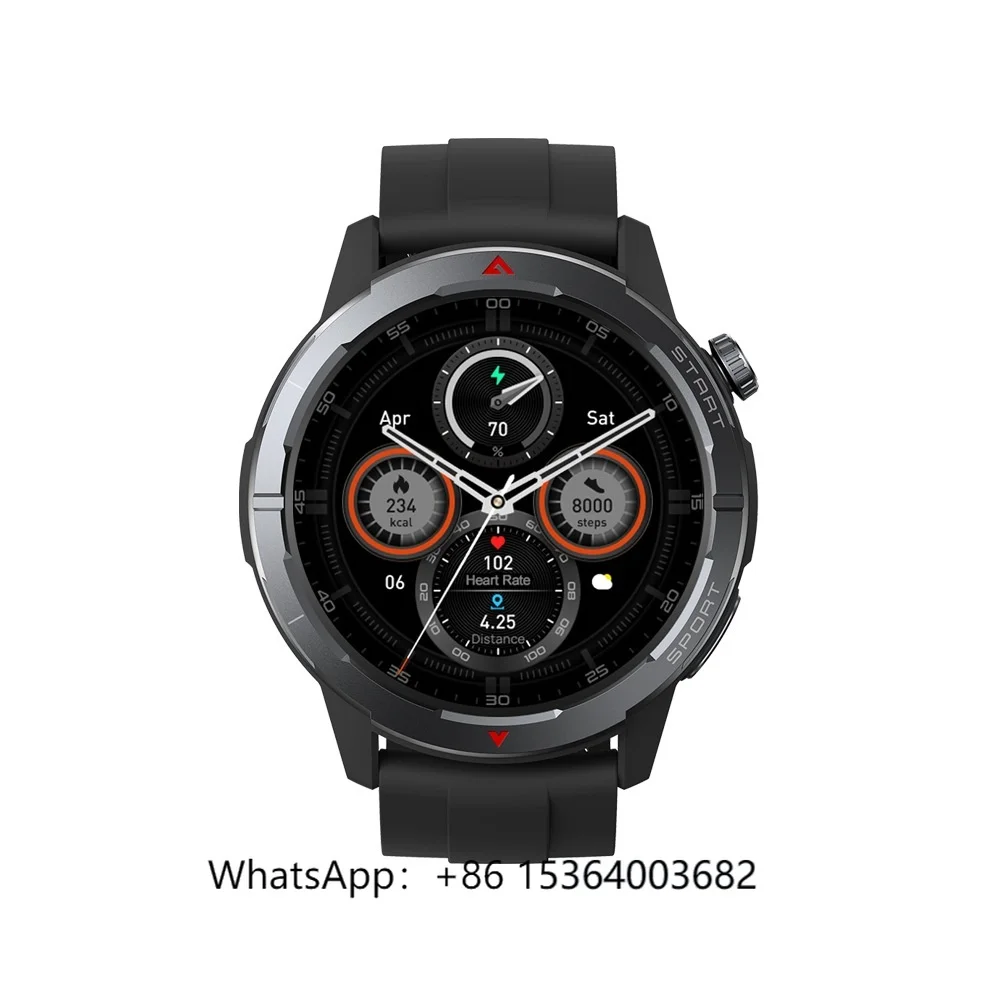 

TJXL-Zeblaze Stratos 3 Ultra Smart Watch GPS Air Pressure Height Meter Fitness Camera Android Touch Heart Rate Monitor IOS Silic