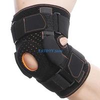 G6DE Knee Support Brace Adjustable Hinged Knee Brace with Stabilizers Open Patella Support Wrap for Men Women Sport Injury