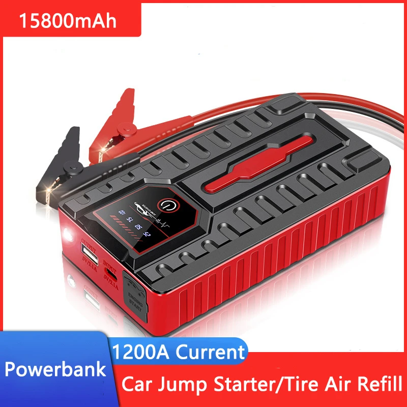 Car Jump Starter 15800mAh Power Bank for iPhone Starting Device Diesel Petrol Car Battery Charger For Car Battery Booster Buster