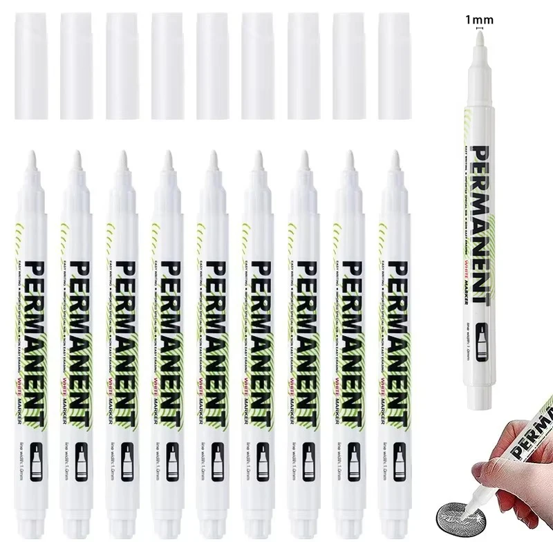 

1/3/5PCS Waterproof Metal Marker Permanent White Paint Pen Washing Art Painting Graffiti Pens Fabric Wood Leather Marker 2.8 mm