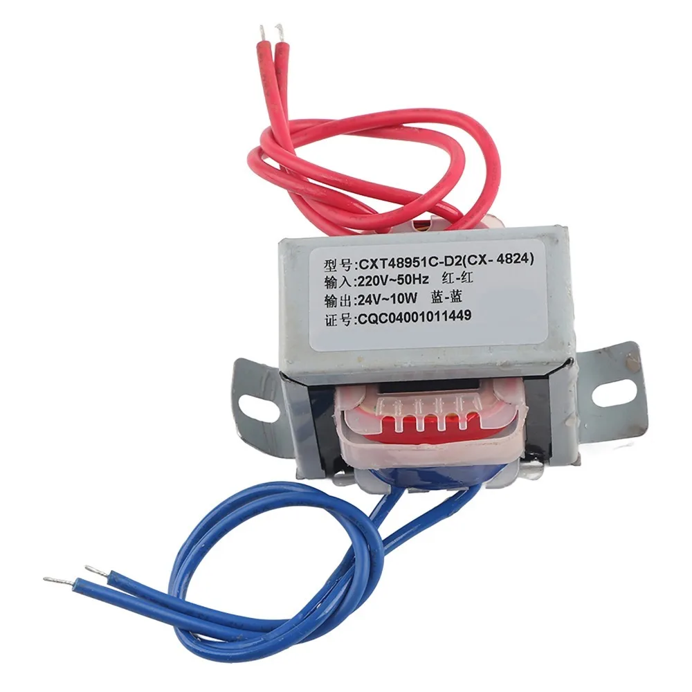 AC 220V Single Power Transformer 10W 50Hz Electronic Transformer AC 12V/24V Output Voltage Fire Retardance Nylon Core