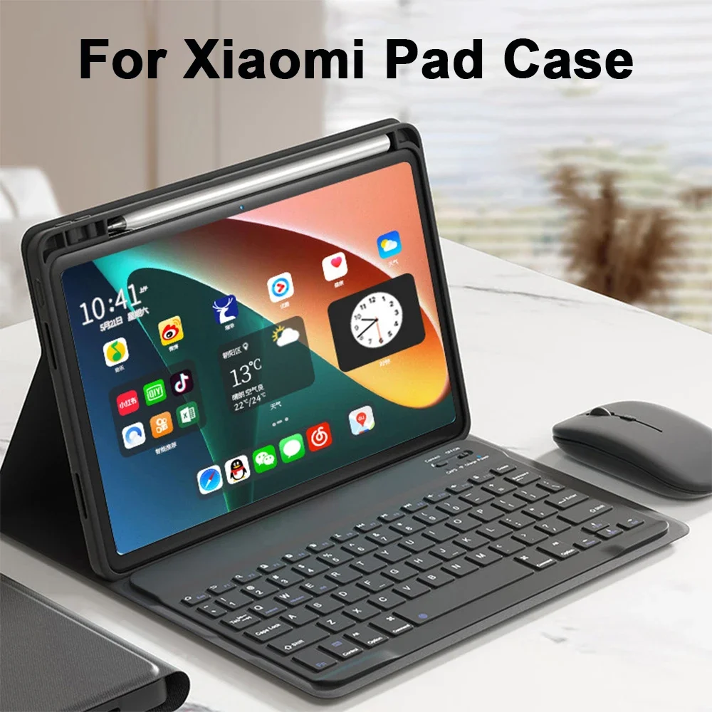 

For Xiaomi Pad 7 Pro 11.2 inch Case,Tablet Cover For Xiaomi Pad 5/6 Pro 11 Inch,Keyboard Case for Redmi Pad 2 11-inch With Slot