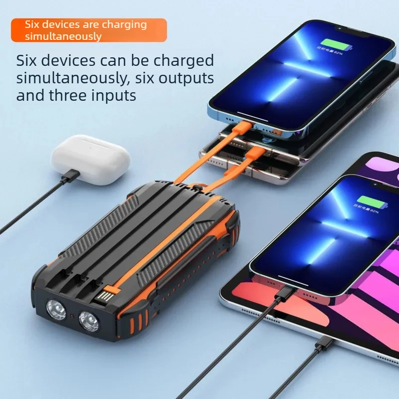 20000mAh 5V Portable Solar Power Bank for Outdoor Use with Fast Charging and Rugged Triple Protection