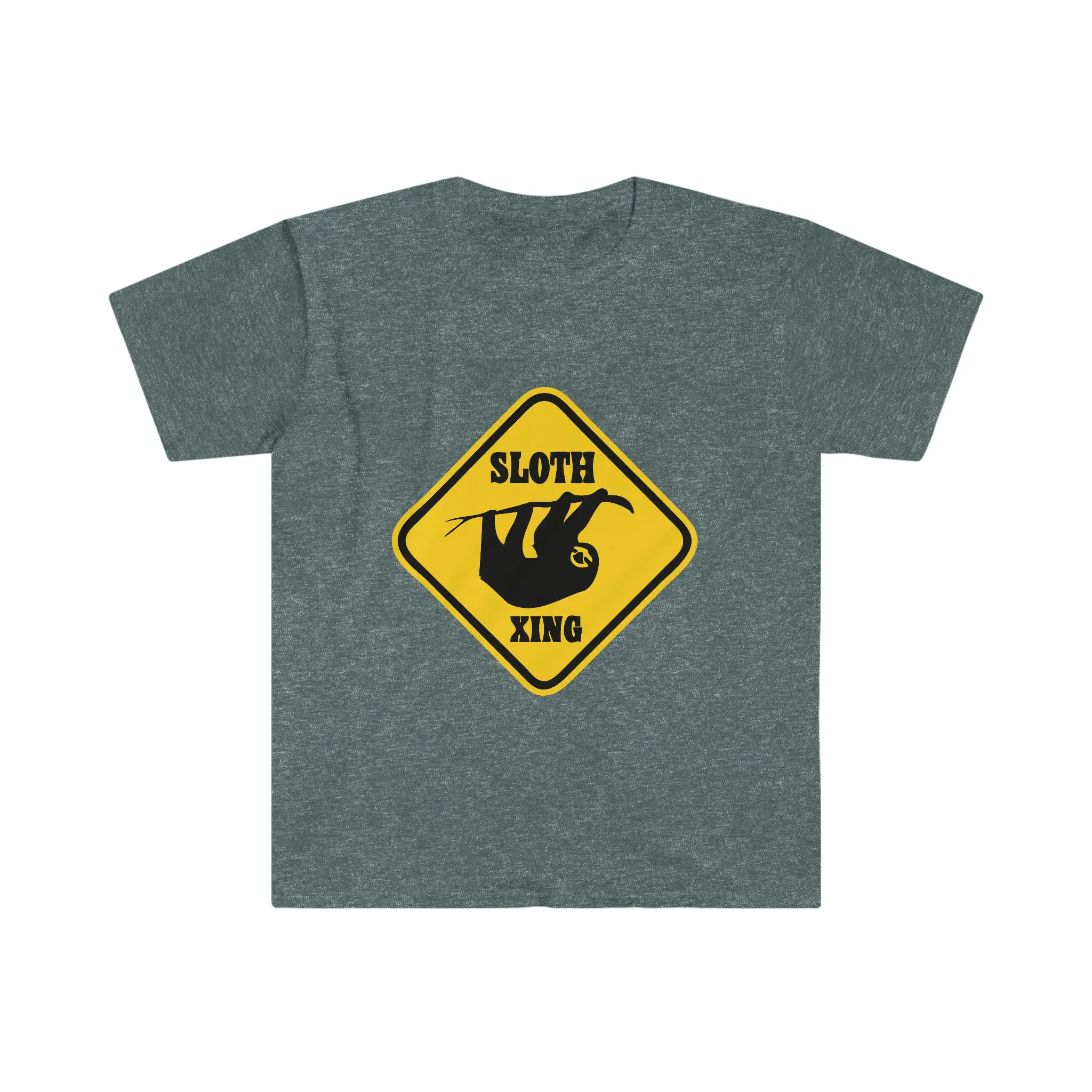 Sloth Xing Sign T Shirt Crossing X Ing Softstyle