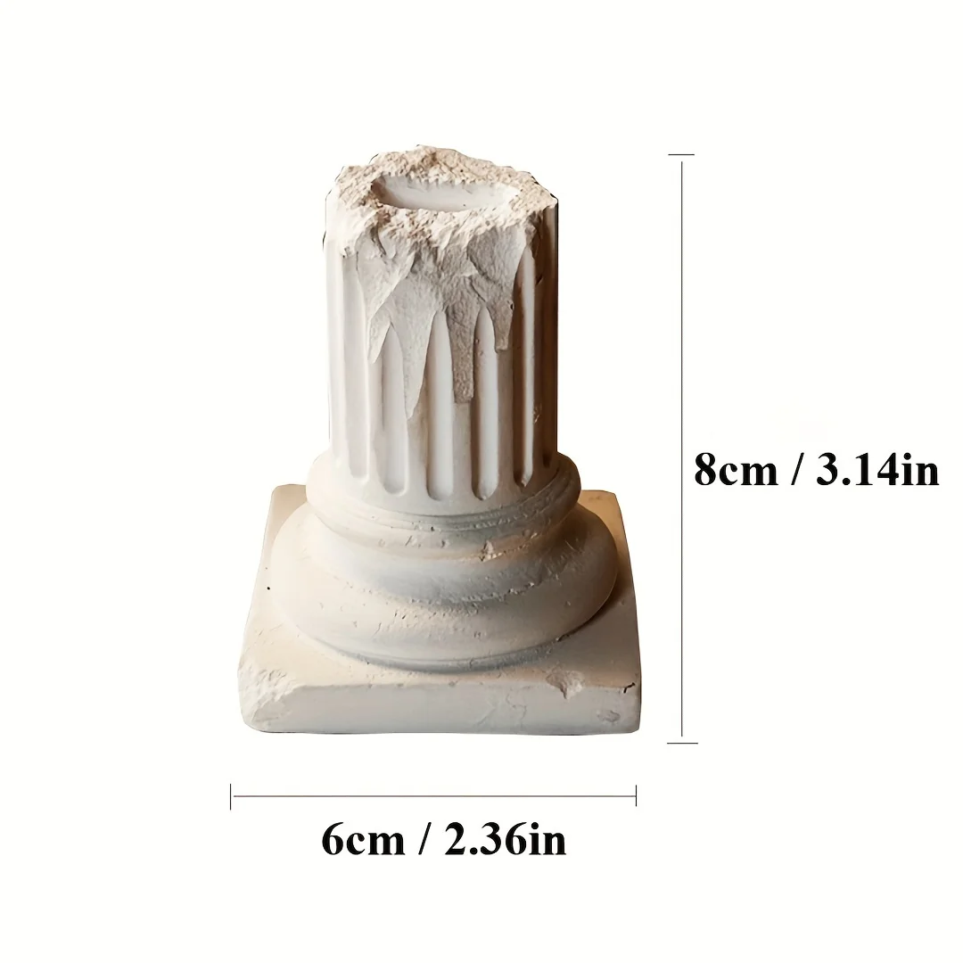 1pc creative European-style retro gypsum weathering fracture Roman pillar ring display stand receiving to window display prop se