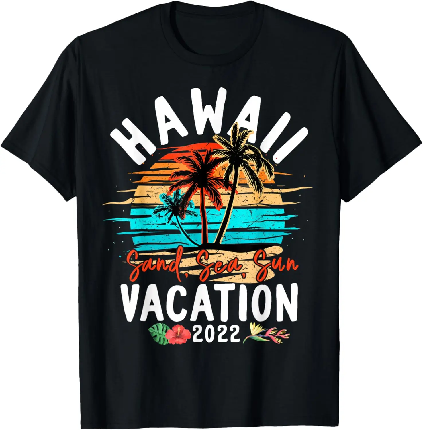

Hawaii Hawaiian Vacation 2022 Retro Matching Family Group T-Shirt