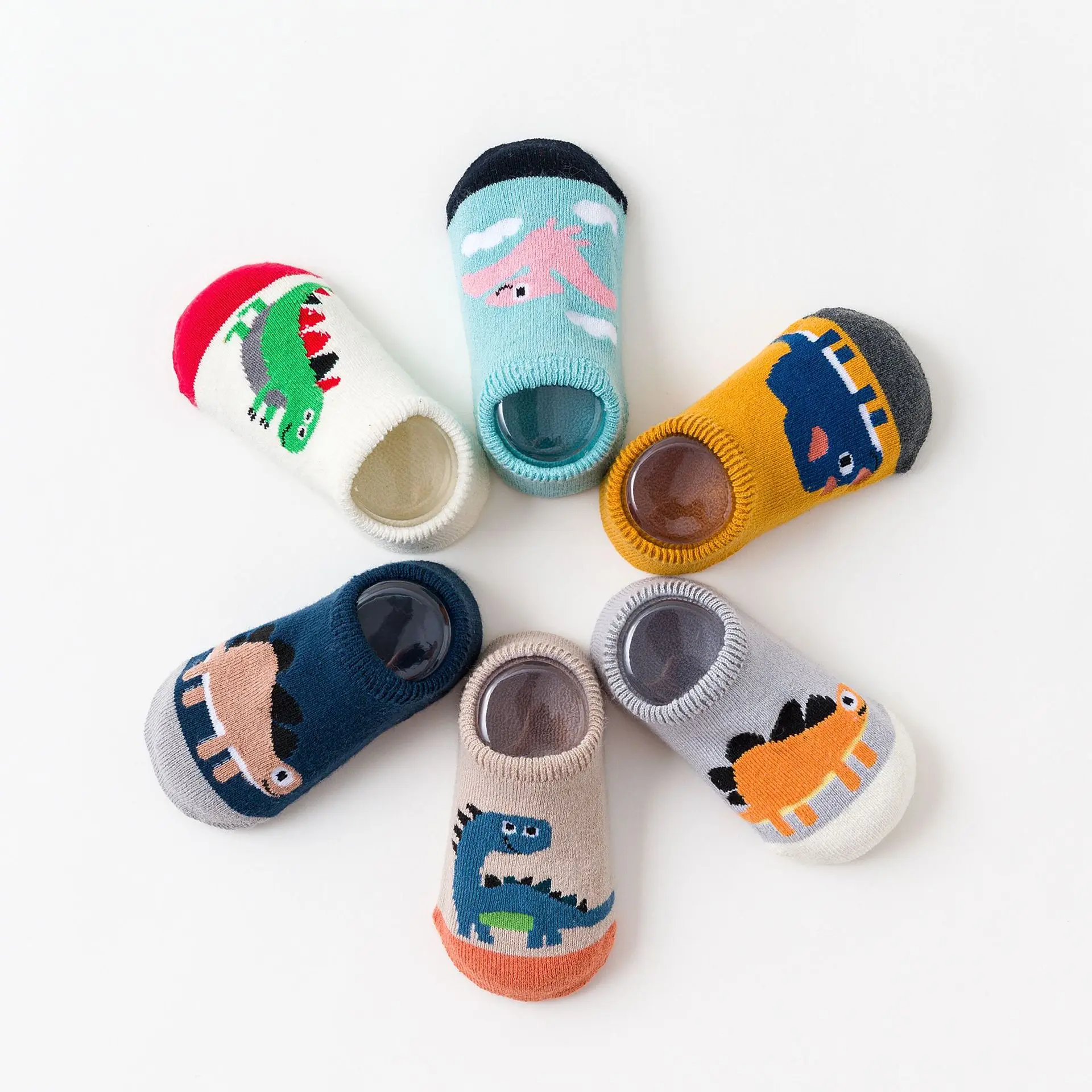 

New Winter Spring Anti Slip Baby Socks Cute Cartoon Animal Letter Print Toddler Kids Floor Sock Rubber Soles Baby Boy Girl Socks