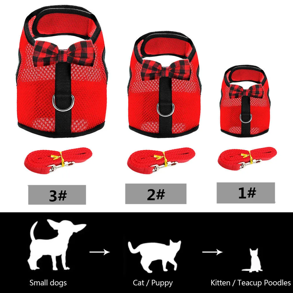 XXS/XS/S Small Teacup Dog Harness Soft Vest W/ Leash Collar for chihuahua yorkie