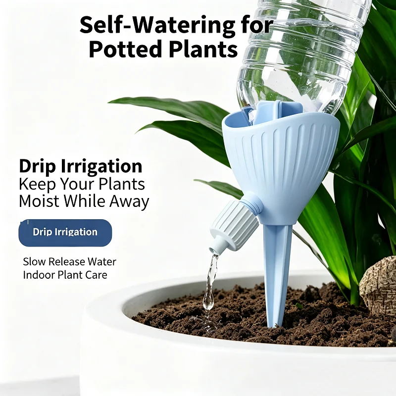 Automatisches Tropfbewässerungssystem Selbstbewässernde Blumenbewässerungsvorrichtung Einstellbare Bewässerungsrate für Blumen und Pflanzen Garten Auto-Wassertropfer